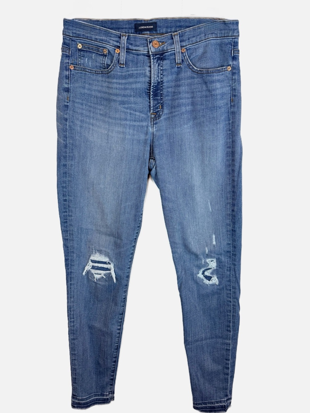 J. Crew | 9" High-Rise Toothpick Distressed Skinny Jean, 30T